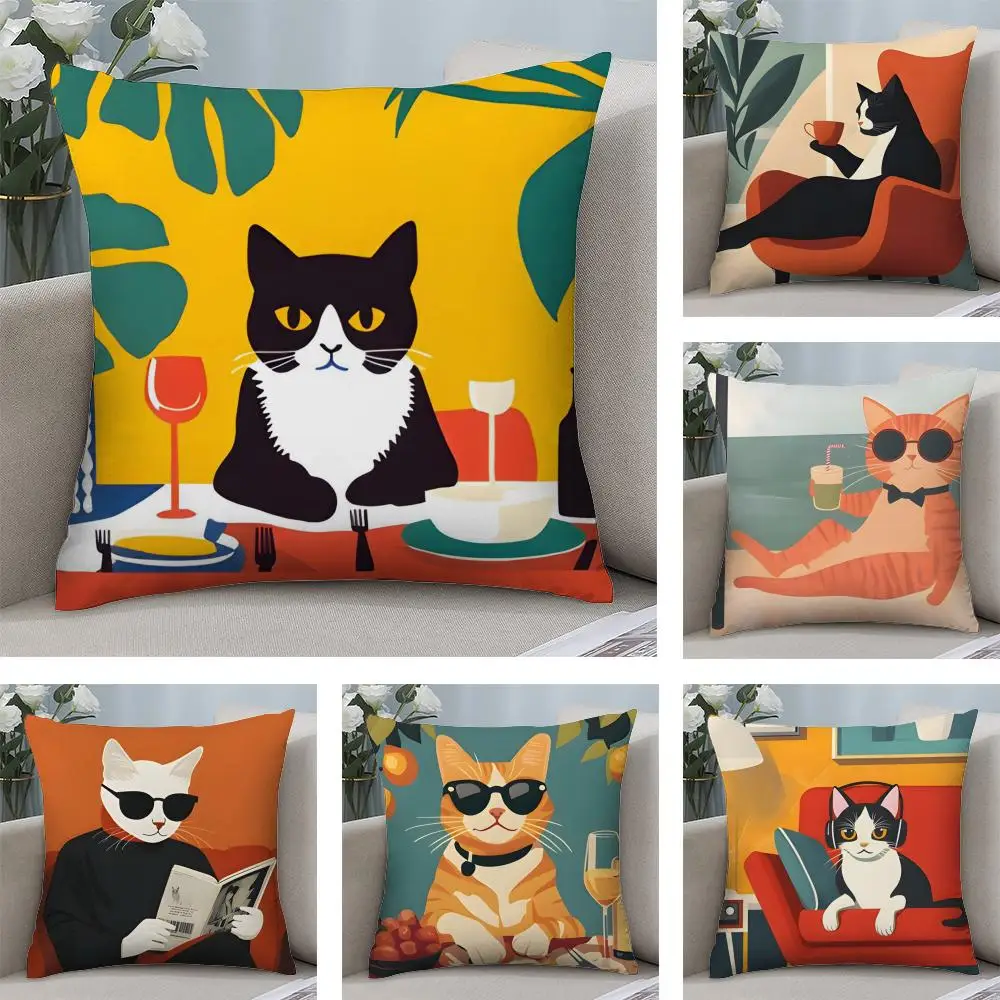 Funny Art Animals Cute Cat Cushion Cover Short plush Double-sided Print Square Throw Pillow Covers Sofa Home Cushion Decor
Funny Art Animals Cute Cat Cushion Cover Short plush Double-sided Print Square Throw Pillow Covers Sofa Home Cushion Decor