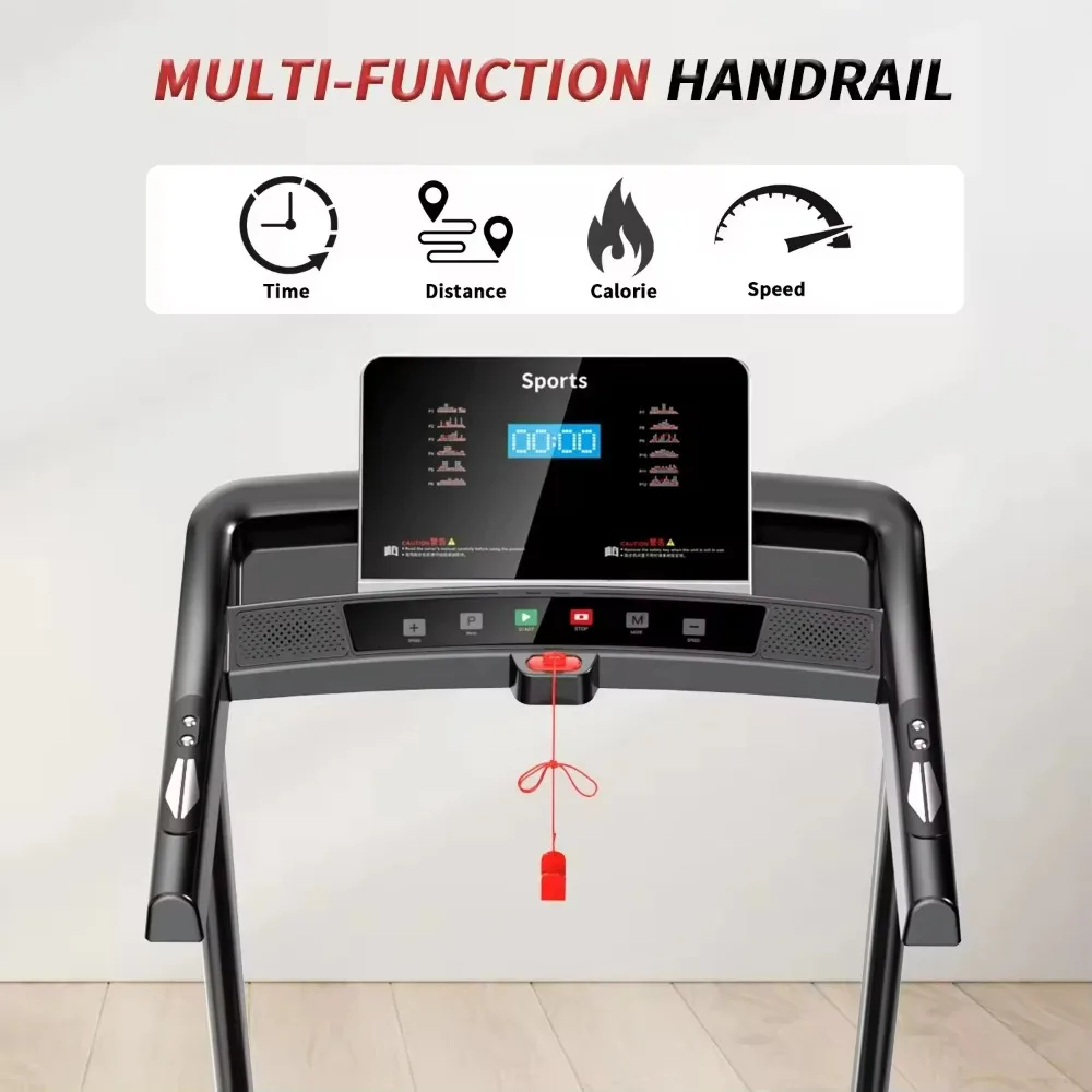 Foldable Home Electric Treadmill with Heart Rate Monitor and LCD Display, Portable Fitness Equipment
Foldable Home Electric Treadmill with Heart Rate Monitor and LCD Display, Portable Fitness Equipment