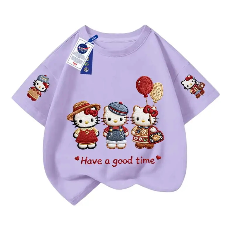 Children's Printed Round Neck Short-Sleeved Cartoon T-Shirt Summer New Gradient Color Half-Sleeved Girls Fashion Soft Sweet Tops
Children's Printed Round Neck Short-Sleeved Cartoon T-Shirt Summer New Gradient Color Half-Sleeved Girls Fashion Soft Sweet Tops