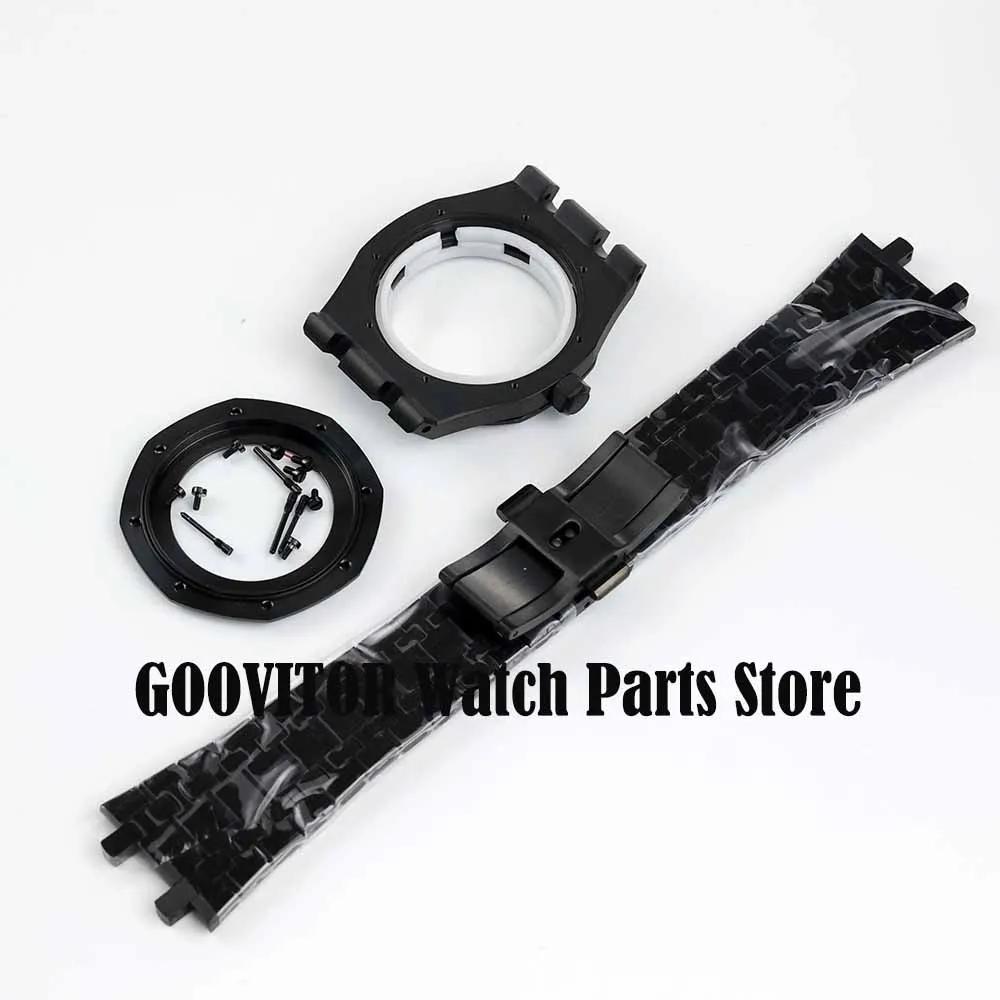 41mm NH35 Case Black/Rose Gold Pvd and Bracelet Stainless steel Sapphire Glass Waterproof for oak NH35 NH36 movement 31.8mm dial
41mm NH35 Case Black/Rose Gold Pvd and Bracelet Stainless steel Sapphire Glass Waterproof for oak NH35 NH36 movement 31.8mm dial