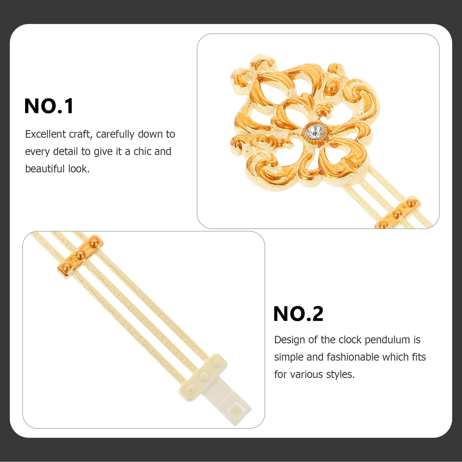 Quartz Clock Pendulum 30cm Metal Swing Movement Replacement Part for Wall Clock DIY Supplies Accessories Pendulum
Quartz Clock Pendulum 30cm Metal Swing Movement Replacement Part for Wall Clock DIY Supplies Accessories Pendulum