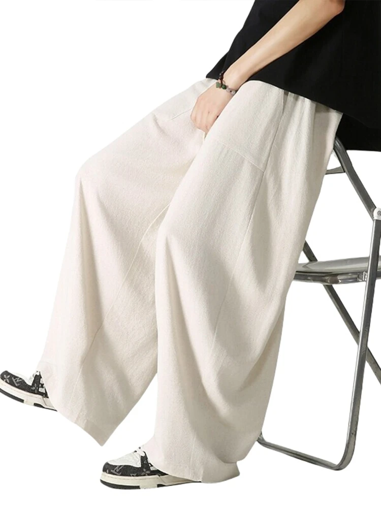 High-End Linen Men's Loose Wide Leg Pants Summer Thin Drapey Casual Pants Big Size Straight Tube Pants Breathable Lightweight
High-End Linen Men's Loose Wide Leg Pants Summer Thin Drapey Casual Pants Big Size Straight Tube Pants Breathable Lightweight