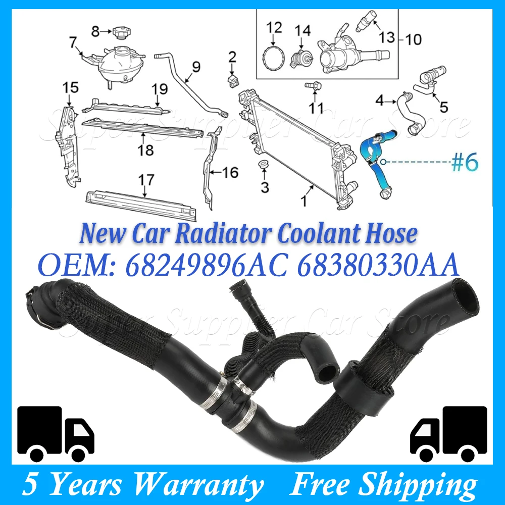 Radiator Coolant Outlet Hose For Jeep Compass 2017 2018 2019 2020 2022 RENEGADE 2017 2018 2019 2020 2021 68249896AC 68380330AA
Radiator Coolant Outlet Hose For Jeep Compass 2017 2018 2019 2020 2022 RENEGADE 2017 2018 2019 2020 2021 68249896AC 68380330AA