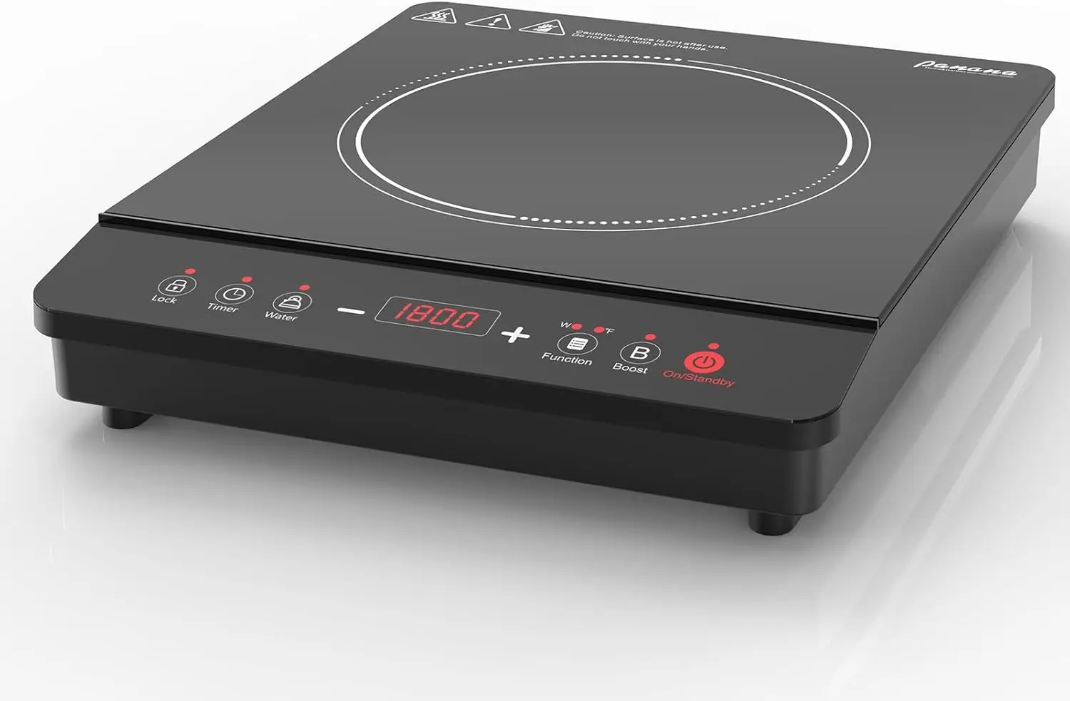 Portable Induction Cooktop Hot Plate 1800W, 10 Temp Levels, Timer, Touch Panel, Auto Shut-Off, Child Safety Lock, Silver
Portable Induction Cooktop Hot Plate 1800W, 10 Temp Levels, Timer, Touch Panel, Auto Shut-Off, Child Safety Lock, Silver