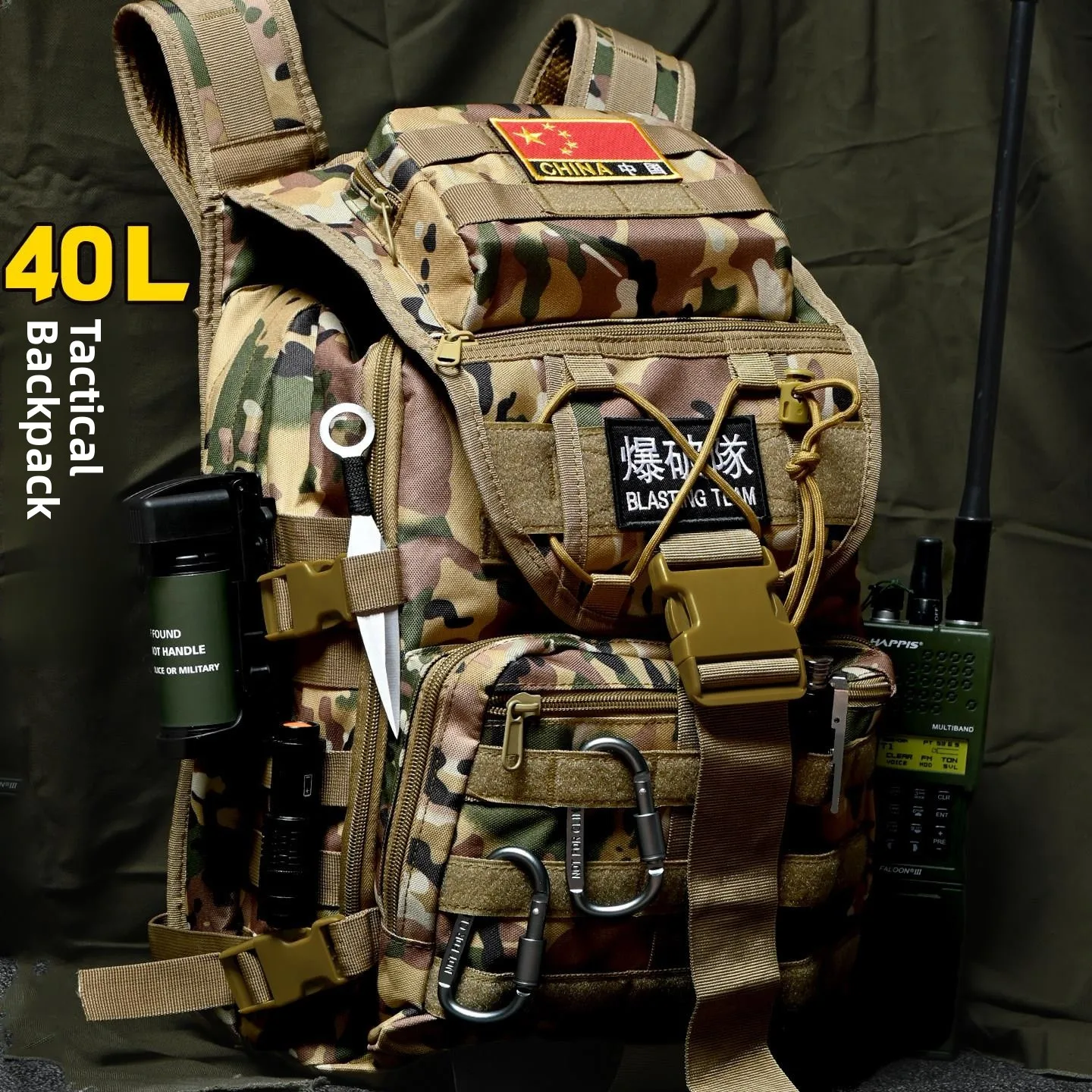 Tactical Assault Backpack Large Capacity Camouflage Outdoor Travel Quick Response Dual Shoulder Bag for Military And Outdoor ...
Tactical Assault Backpack Large Capacity Camouflage Outdoor Travel Quick Response Dual Shoulder Bag for Military And Outdoor ...