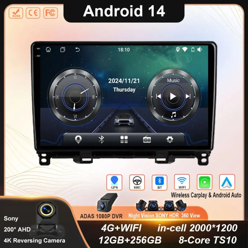 For Honda Jazz Fit 4 2020 - 2022 Stereo Car Radio 4G Android 14 Multimedia Video Player GPS Navigation Carplay Auto No 2din din
For Honda Jazz Fit 4 2020 - 2022 Stereo Car Radio 4G Android 14 Multimedia Video Player GPS Navigation Carplay Auto No 2din din