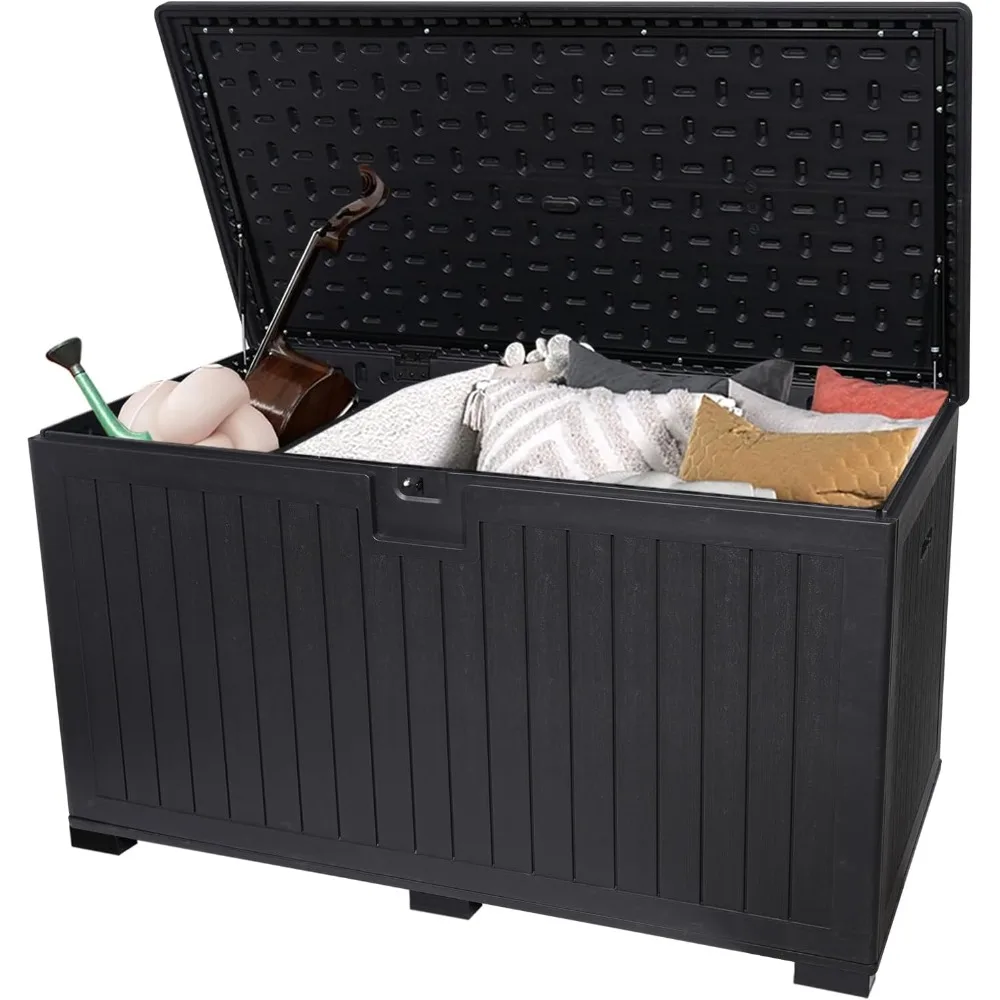 Outdoor Storage Box Waterproof, 260 Gallon Deck Box Waterproof Lockable with Divider and Lifter Prevent Water Seeping into from
Outdoor Storage Box Waterproof, 260 Gallon Deck Box Waterproof Lockable with Divider and Lifter Prevent Water Seeping into from