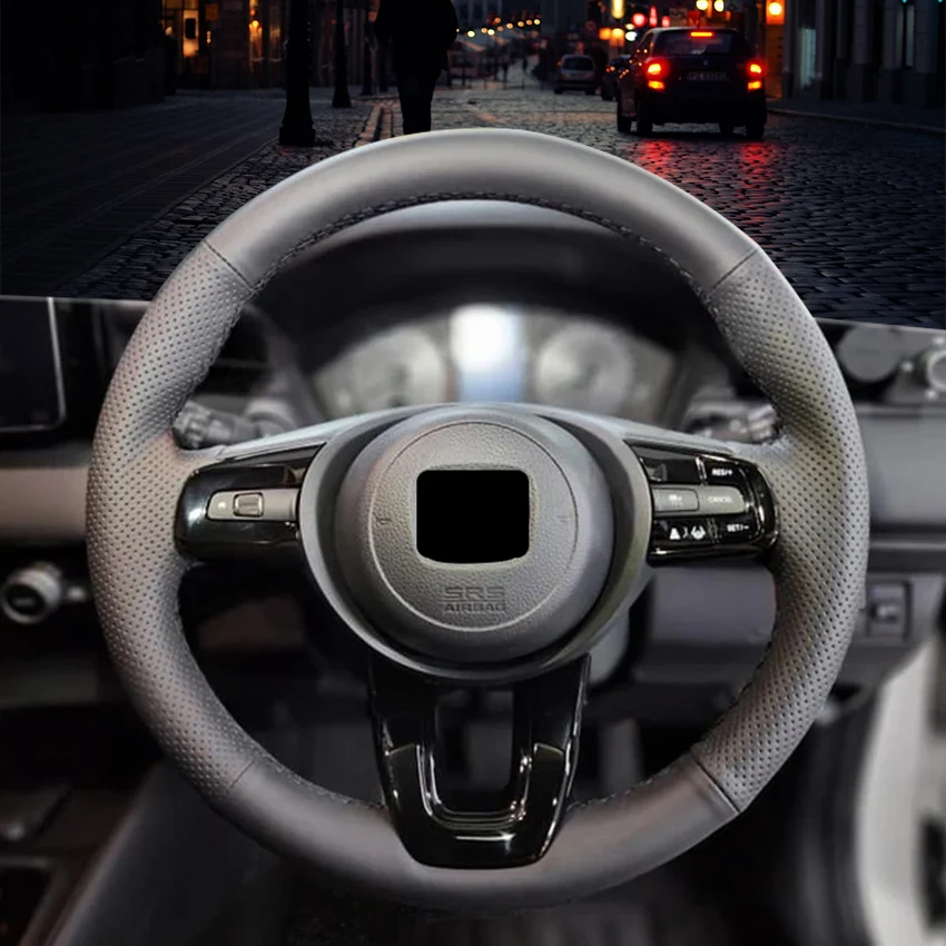 Custom Microfiber Leather Car Steering Wheel Cover For Honda Vezel RV3 RV4 RV5 RV6 New Vezel 2021-2023 H-RV XRV DIY Accessories