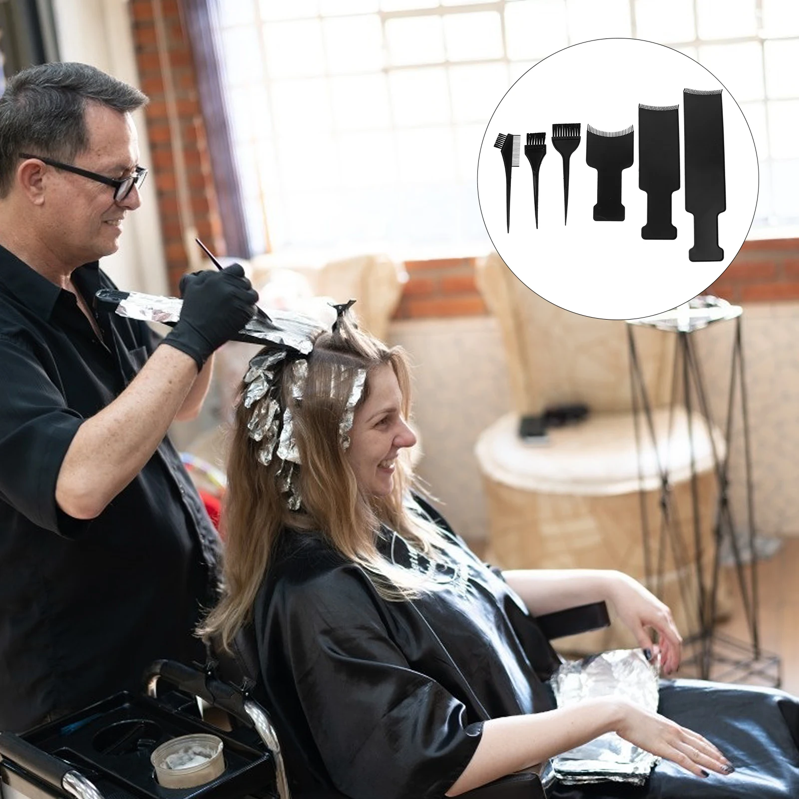 6 Pcs Hair Color Kit Coloring Brush Application Brushes Highlighting Dye Accessories Tools 
6 Pcs Hair Color Kit Coloring Brush Application Brushes Highlighting Dye Accessories Tools