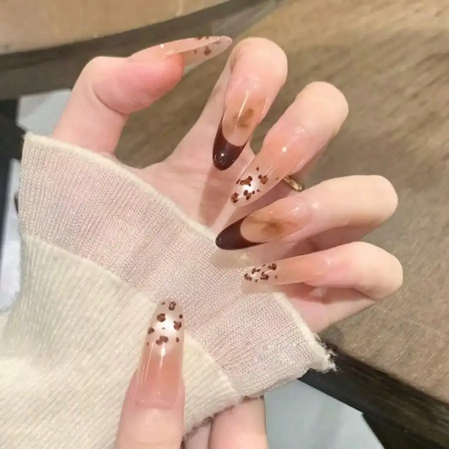 30 pieces Wearing Nail Premium Sense Caramel Leopard Print Women's Flat Nail Art Nail Patch Pure Lust Spice Girl Nail Patch
30 pieces Wearing Nail Premium Sense Caramel Leopard Print Women's Flat Nail Art Nail Patch Pure Lust Spice Girl Nail Patch