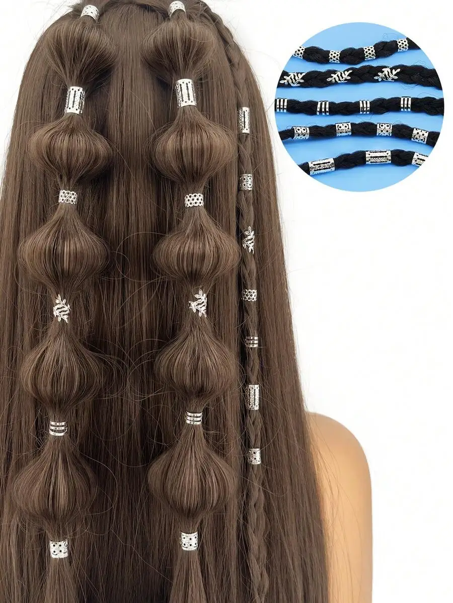 50Pcs Vintage Bohemian Hollow Round Hair Rings For Women Braided Hair DIY Accessories
50Pcs Vintage Bohemian Hollow Round Hair Rings For Women Braided Hair DIY Accessories