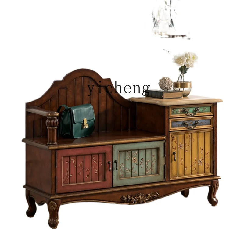 ZK Shoe Changing Stool New Chinese Retro Painted Storage Shoe Cabinet Multi-Functional Walnut Casual Creative Footstool
ZK Shoe Changing Stool New Chinese Retro Painted Storage Shoe Cabinet Multi-Functional Walnut Casual Creative Footstool