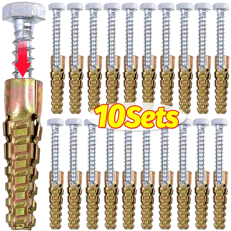 Metal Expansion Tube Self Tapping Screws Kits Solid Serrated Drilling Plug Thorny Wall Anchor Expansion Bolt Fasteners Anchors
Metal Expansion Tube Self Tapping Screws Kits Solid Serrated Drilling Plug Thorny Wall Anchor Expansion Bolt Fasteners Anchors