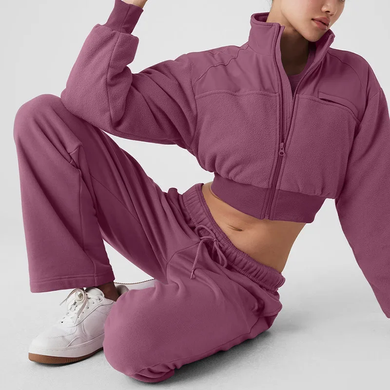 Autumn Winter Sport Coat Women Warm Fleece Zipper Jacket Yoga Gym Top Pants Fitness Running Training Workout Clothes 2024 Casual
Autumn Winter Sport Coat Women Warm Fleece Zipper Jacket Yoga Gym Top Pants Fitness Running Training Workout Clothes 2024 Casual