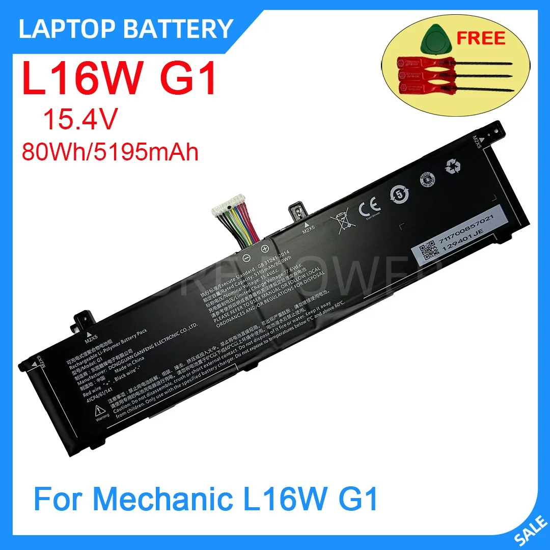 Новый аккумулятор для ноутбука L16W G1 15.4V 80WH 5195mAh, высококачественный, долговечный, безопасный для Mechanic L16W G1
Новый аккумулятор для ноутбука L16W G1 15.4V 80WH 5195mAh, высококачественный, долговечный, безопасный для Mechanic L16W G1