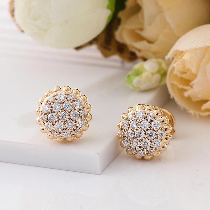 Provence custom 10K 14K white gold flower earrings full lab diamond stud earrings luxury bridal wedding jewelry birthday gifts
Provence custom 10K 14K white gold flower earrings full lab diamond stud earrings luxury bridal wedding jewelry birthday gifts