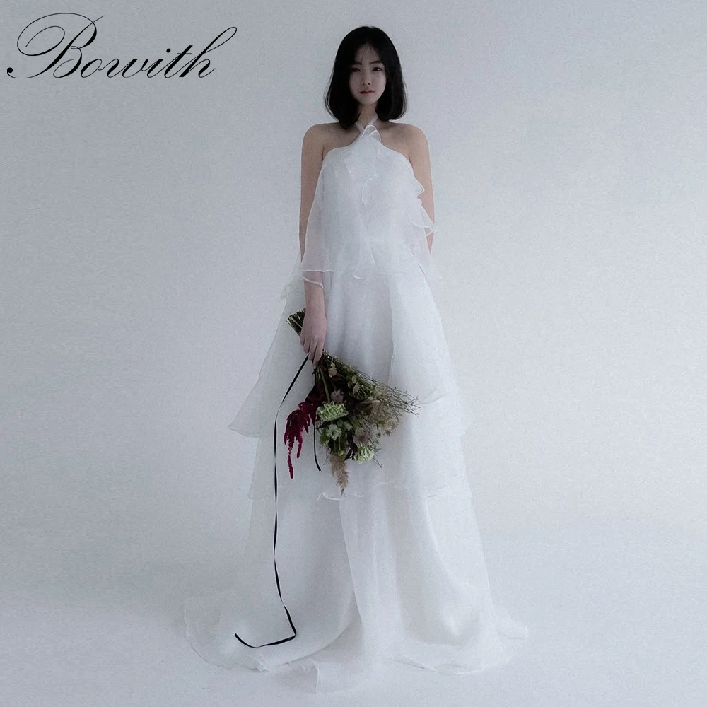 Bowith Halter Korean Wedding Dresses A-Line Silk Organza Bridal Gown Customized Simple Wedding Party Dresses Photo Shoot
Bowith Halter Korean Wedding Dresses A-Line Silk Organza Bridal Gown Customized Simple Wedding Party Dresses Photo Shoot