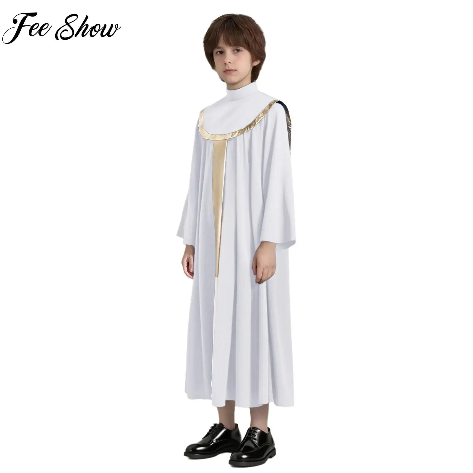 Fashion Unisex Choir Robes Kids Boys Girls Worship Praise Dance Costumes Long Sleeve Metallic Pleated Halloween Dress-up Grown
Fashion Unisex Choir Robes Kids Boys Girls Worship Praise Dance Costumes Long Sleeve Metallic Pleated Halloween Dress-up Grown