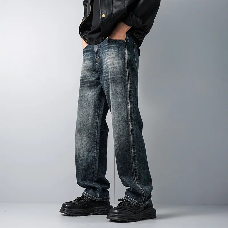 Our Seasons Men's New Fashion American High Street Jeans Pants Straight Wide Leg Loose Casual Trendy Denim Trousers Male Pants
Our Seasons Men's New Fashion American High Street Jeans Pants Straight Wide Leg Loose Casual Trendy Denim Trousers Male Pants