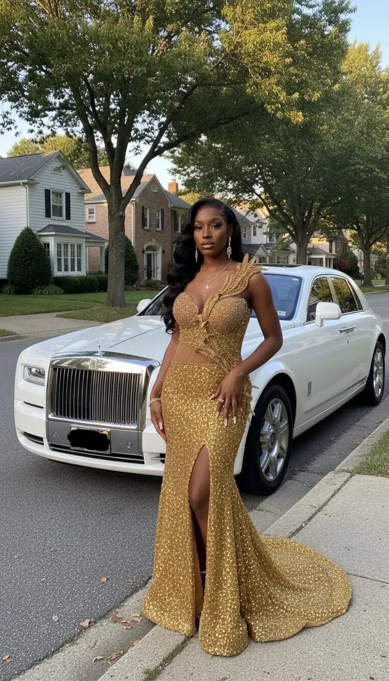 Luxurious mermaid lace sequin African ball dress with sexy transparent collar and slit formal birthday party dress Customized
Luxurious mermaid lace sequin African ball dress with sexy transparent collar and slit formal birthday party dress Customized