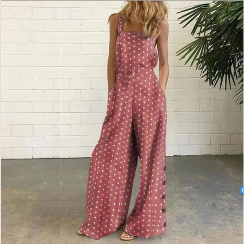 Summer Floral Print One-Piece Pants Women's Beach Casual Pants Decorative Button Strap Jumpsuits Street Sle l Waist
Summer Floral Print One-Piece Pants Women's Beach Casual Pants Decorative Button Strap Jumpsuits Street Sle l Waist