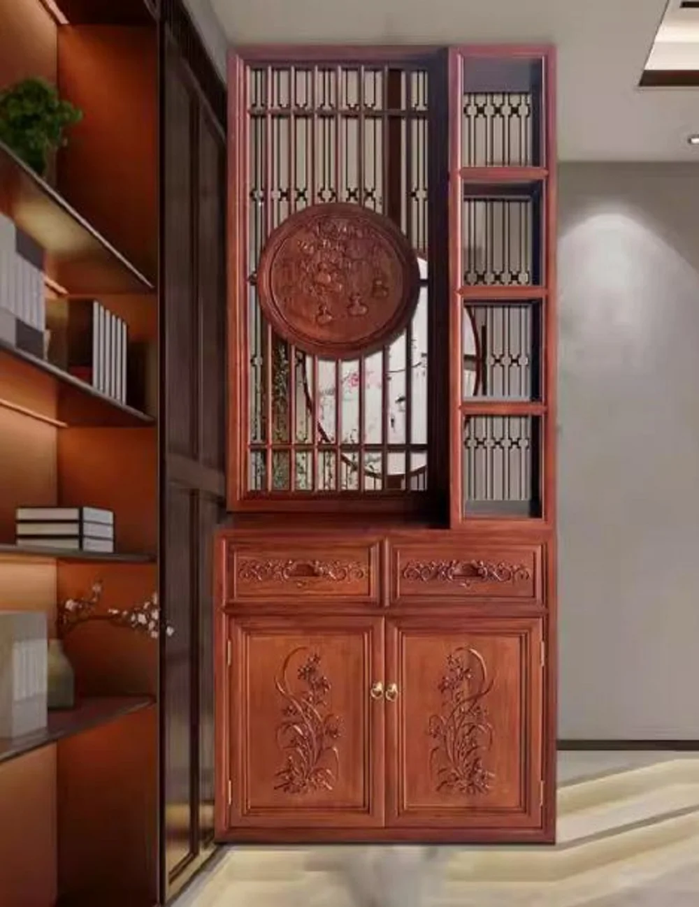 Customized personalized solid wood hand carved Chinese style cabinet antique decoration background customized foyer cabinet
Customized personalized solid wood hand carved Chinese style cabinet antique decoration background customized foyer cabinet