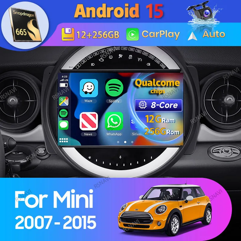 Android 15 Car Radio For BMW Mini 2007 2008 2009 - 2015 Carplay Auto GPS Navigation DSP WIFI+4G Head Unit BT Video Stereo Player
Android 15 Car Radio For BMW Mini 2007 2008 2009 - 2015 Carplay Auto GPS Navigation DSP WIFI+4G Head Unit BT Video Stereo Player