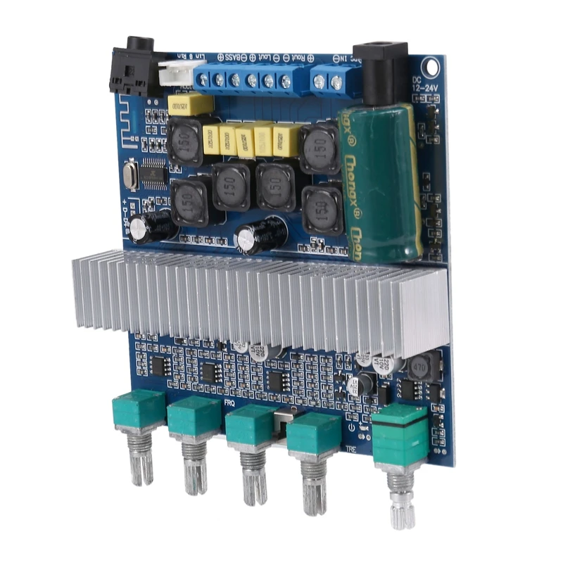 TPA3116 Subwoofer Amplifier Board 2.1 Channel High Power Bluetooth 5.0 Audio Amplifiers DC12V-24V 2X50W+100W Amplifier
TPA3116 Subwoofer Amplifier Board 2.1 Channel High Power Bluetooth 5.0 Audio Amplifiers DC12V-24V 2X50W+100W Amplifier
