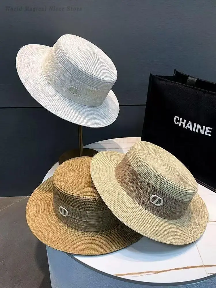 2026 New Women's Summer Flat Top Straw Hat Korean Style All-Match Sun Protection Straw Woven Sun Hat Elegant Casual Fedora Hat
2026 New Women's Summer Flat Top Straw Hat Korean Style All-Match Sun Protection Straw Woven Sun Hat Elegant Casual Fedora Hat