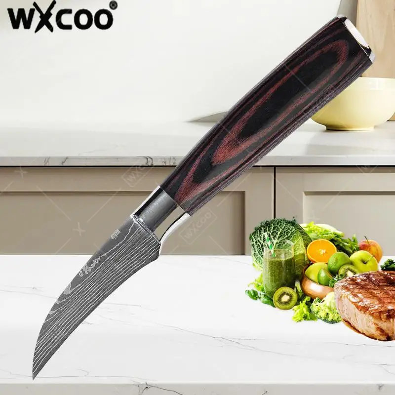 WXCOO Дамасский кухонный нож для фруктов, профессиональный нож для резьбы своими руками, лазерный нож для очистки фруктов, резак для овощей, нож для приготовления пищи, шеф-повара
WXCOO Дамасский кухонный нож для фруктов, профессиональный нож для резьбы своими руками, лазерный нож для очистки фруктов, резак для овощей, нож для приготовления пищи, шеф-повара