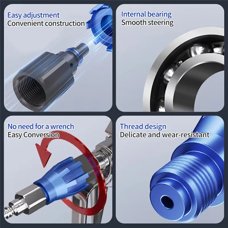 A27F-360 Degree Fan Pivot Rotation Rotate Different Angle Airless Paint Sprayer Universal Adapter Swivel Extension Controller
A27F-360 Degree Fan Pivot Rotation Rotate Different Angle Airless Paint Sprayer Universal Adapter Swivel Extension Controller