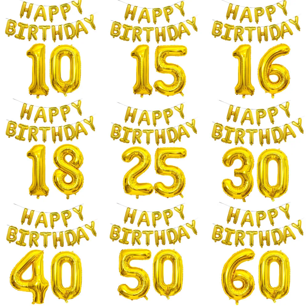 Gold Happy Birthday Number Foil Balloons Adult Kids Party Decoration Boy Girl Man Women 10 11 12 15 18 25 30 40 50 60 Year Old
Gold Happy Birthday Number Foil Balloons Adult Kids Party Decoration Boy Girl Man Women 10 11 12 15 18 25 30 40 50 60 Year Old