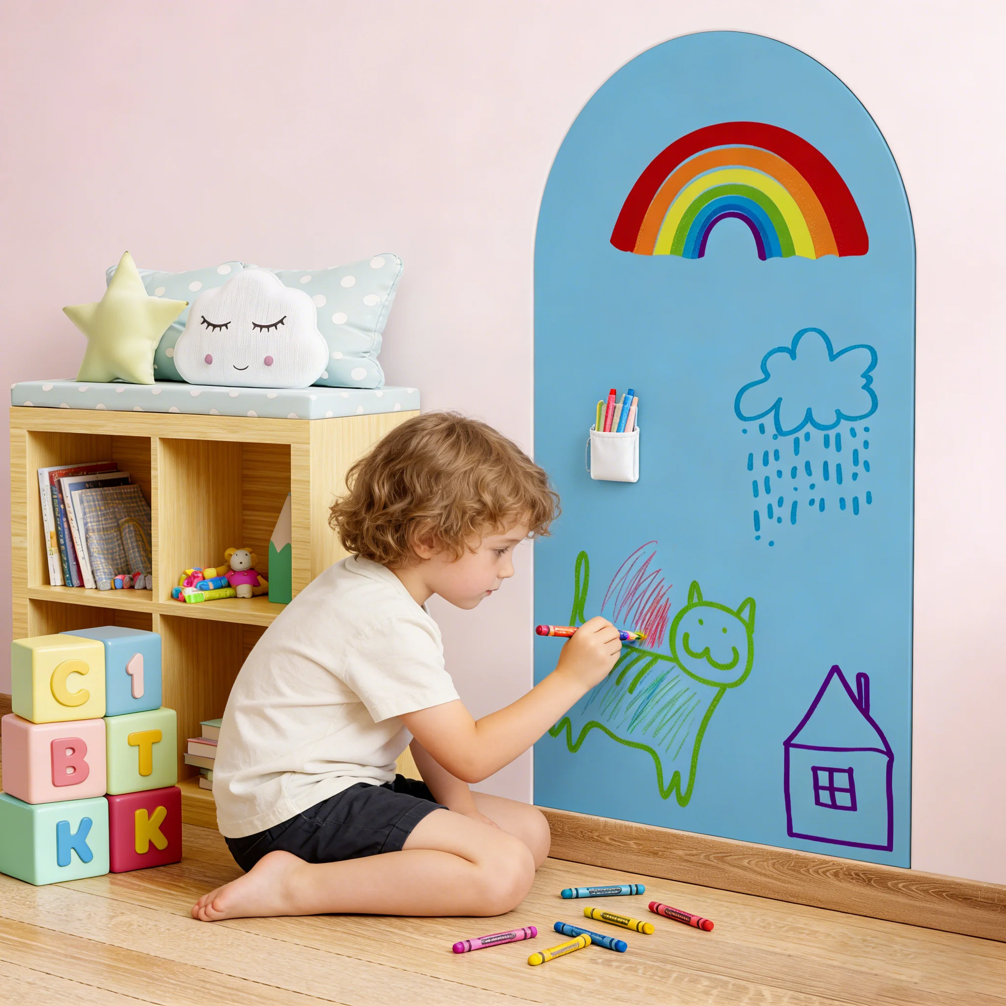 Magnetic self-adhesive matte blackboard wall sticker arch shaped, easy to install, suitable for children's creative painting
Magnetic self-adhesive matte blackboard wall sticker arch shaped, easy to install, suitable for children's creative painting