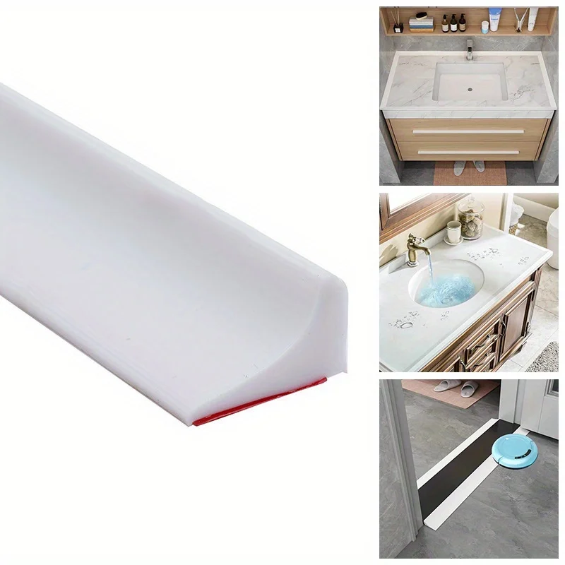 1M Silicone Bathroom Water Stopper Strip Dry Separation Bendable For Kitchen Use Countertop Retaining Shower Dam Flood Barrier
1M Silicone Bathroom Water Stopper Strip Dry Separation Bendable For Kitchen Use Countertop Retaining Shower Dam Flood Barrier