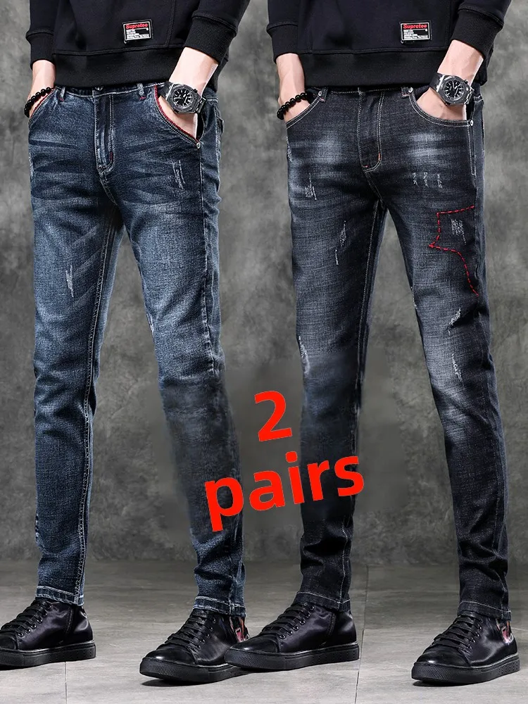 Slim Fit Casual Jeans Men's Long Pants Spring Autumn Sle Guangzhou Xintang Town Boys Faionable Small Foot Spring Autumn
Slim Fit Casual Jeans Men's Long Pants Spring Autumn Sle Guangzhou Xintang Town Boys Faionable Small Foot Spring Autumn