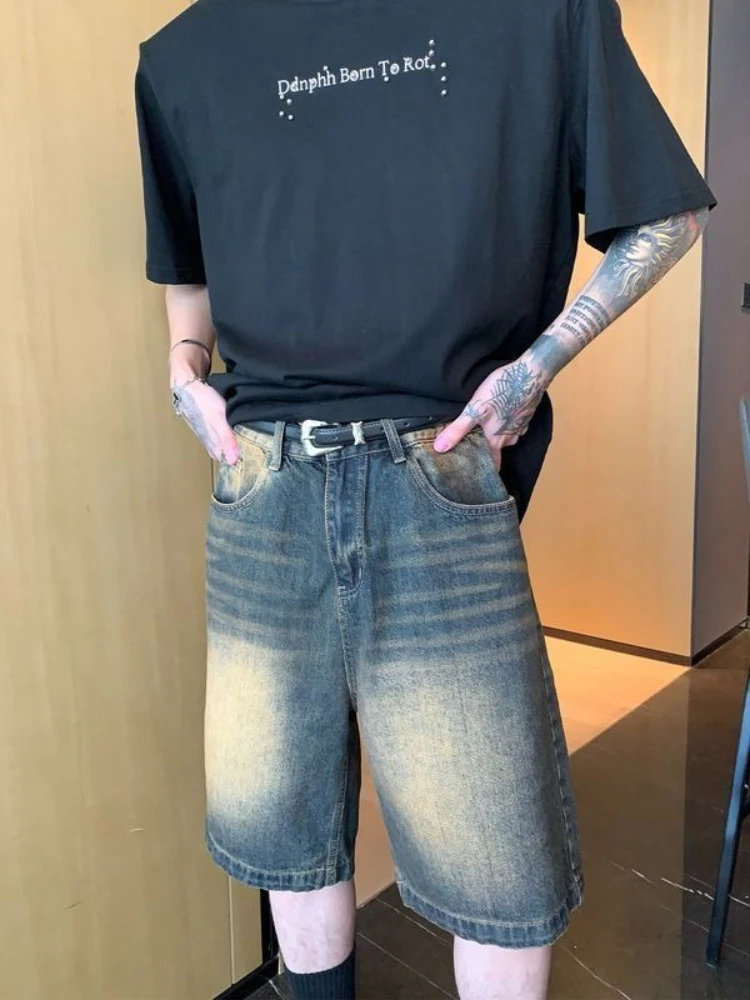American Vintage Style Distressed Denim Shorts Men's Slimming Straight Leg Five Points Loose Fit Retro Casual Trendy
American Vintage Style Distressed Denim Shorts Men's Slimming Straight Leg Five Points Loose Fit Retro Casual Trendy