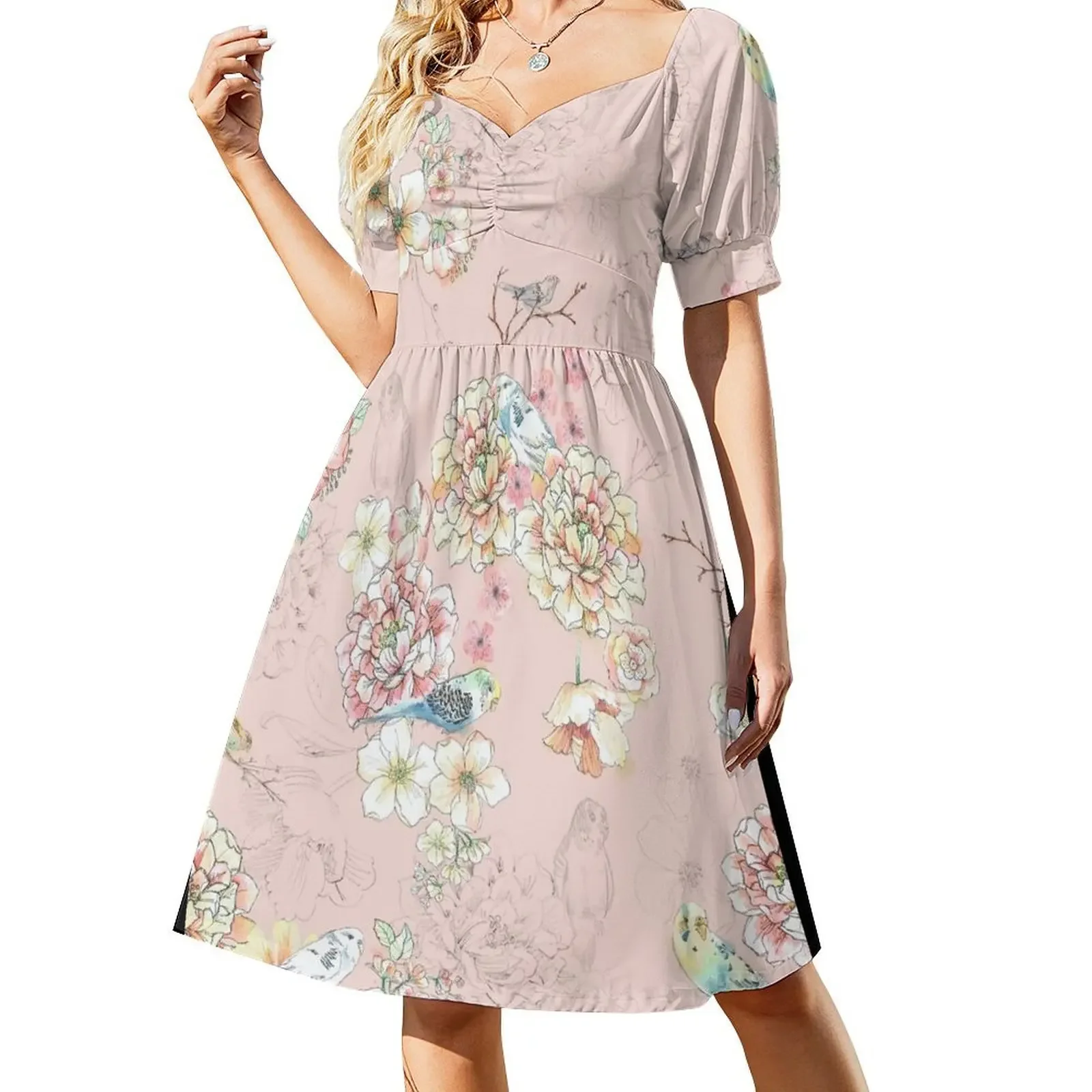 Budgie print Short-Sleeved Dress party dresses woman dress for women summer clothes for woman Dress
Budgie print Short-Sleeved Dress party dresses woman dress for women summer clothes for woman Dress