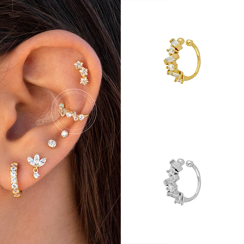1PC Crystal Clip Earrings 925 Silver Exquisite CZ Earrings Korean Style Fashion Jewelry For Women No Piercings Can Be Worn
1PC Crystal Clip Earrings 925 Silver Exquisite CZ Earrings Korean Style Fashion Jewelry For Women No Piercings Can Be Worn
