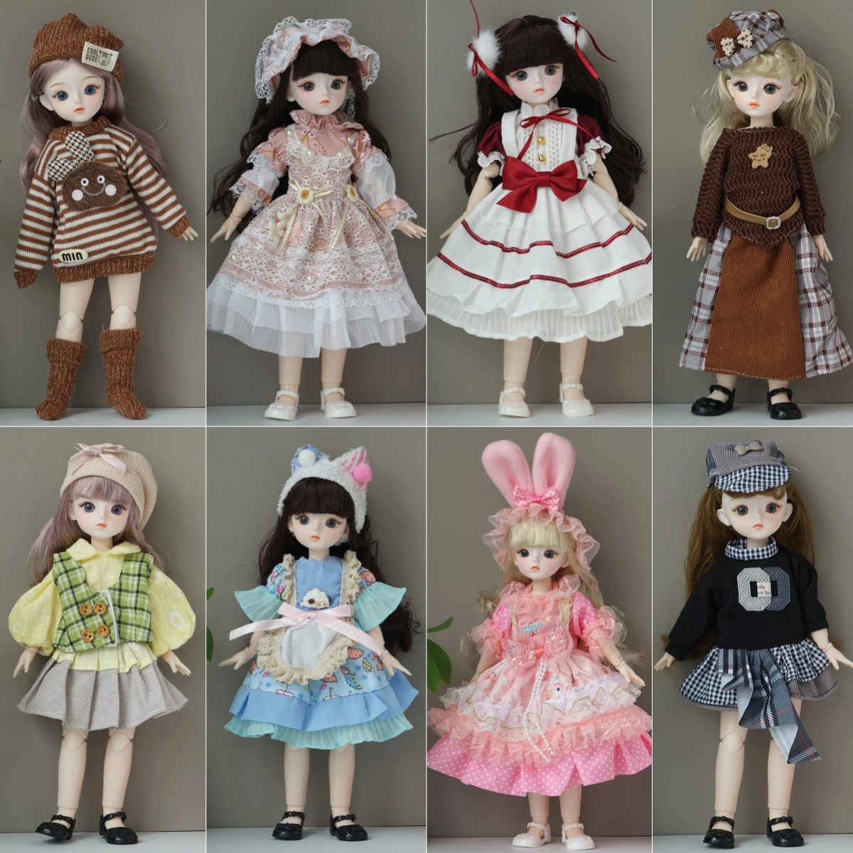 Cute BJD Fashion Doll with Assorted Lolita Outfits, Changeable Clothes Girl Toy Gift for Collection
Cute BJD Fashion Doll with Assorted Lolita Outfits, Changeable Clothes Girl Toy Gift for Collection