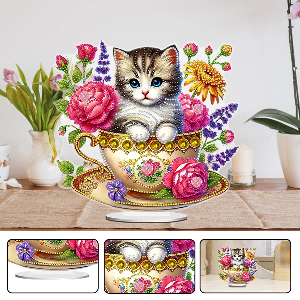 2D Flat Print Teacup Cat DIY Diamond Painting Desktop Decorations Desktop Decor
2D Flat Print Teacup Cat DIY Diamond Painting Desktop Decorations Desktop Decor