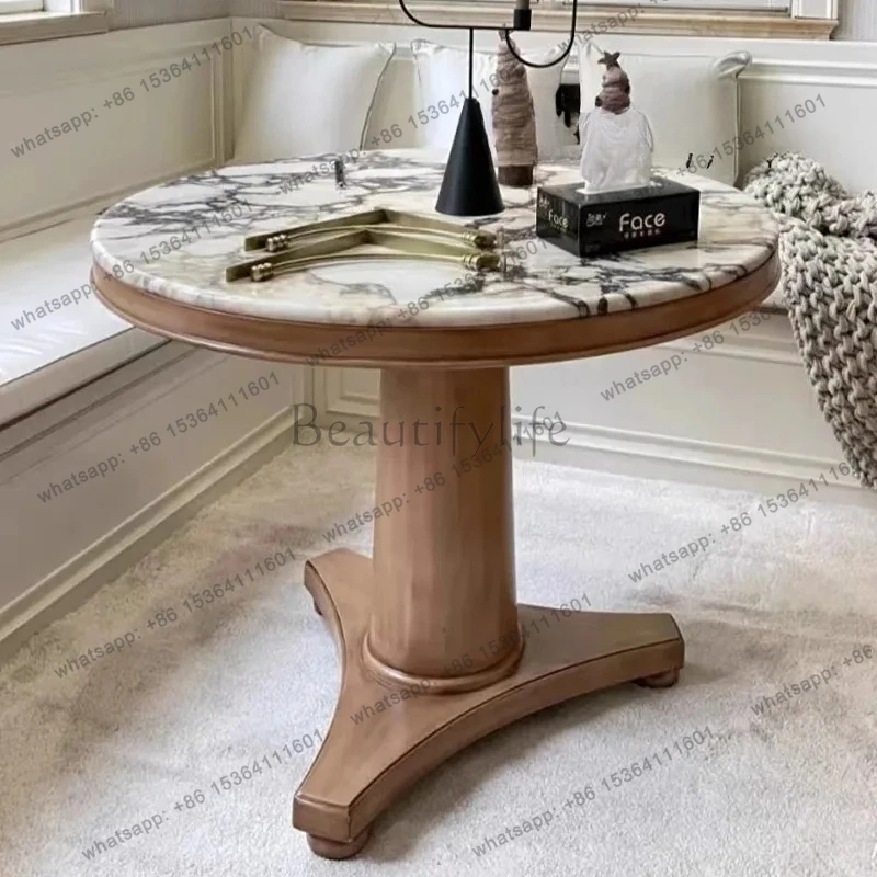 dining table and chair combination solid wood marble desktop round dining table French small apartment household dining table
dining table and chair combination solid wood marble desktop round dining table French small apartment household dining table