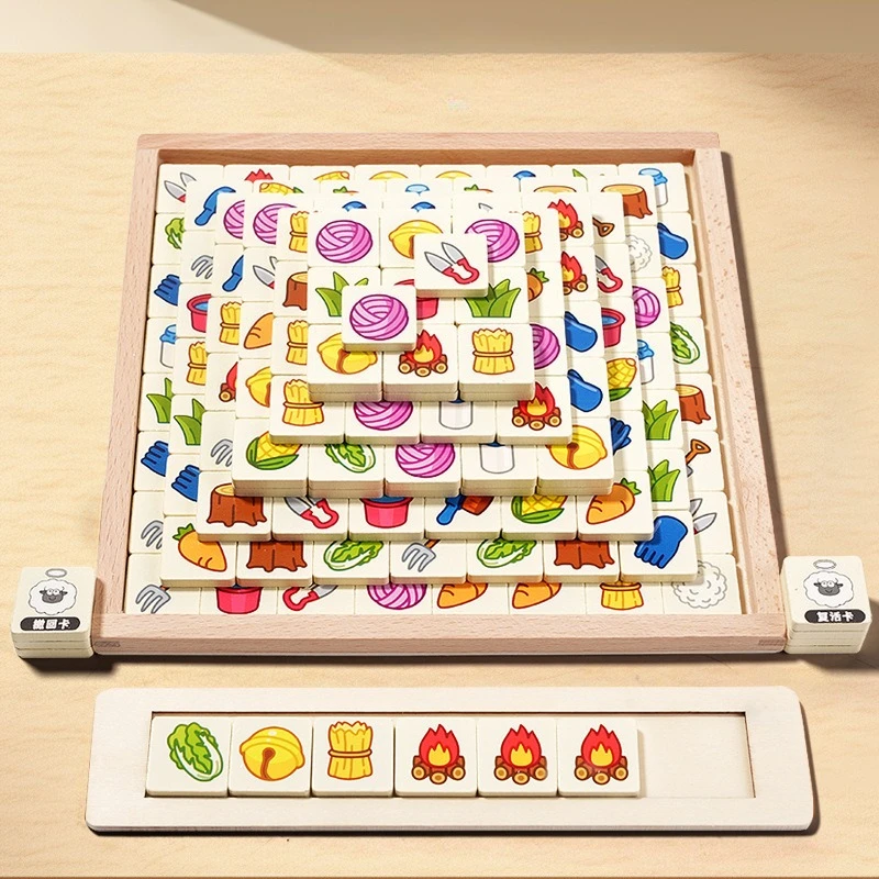 Chinese Table Kids Casual Card Game Wooden Puzzle A Sheep Multiplayer Game Parent-child Interactive Thinking Training Amusement
Chinese Table Kids Casual Card Game Wooden Puzzle A Sheep Multiplayer Game Parent-child Interactive Thinking Training Amusement