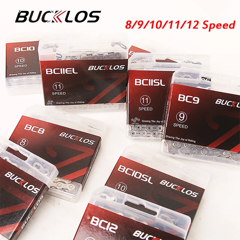 BUCKLOS 10v 11v Bicycle Chain 8/9/10/11/12 Speed L/EL/SL Chain for SHIMANO 116/126 Link Bike Chain Silver/gold Mtb Current
BUCKLOS 10v 11v Bicycle Chain 8/9/10/11/12 Speed L/EL/SL Chain for SHIMANO 116/126 Link Bike Chain Silver/gold Mtb Current