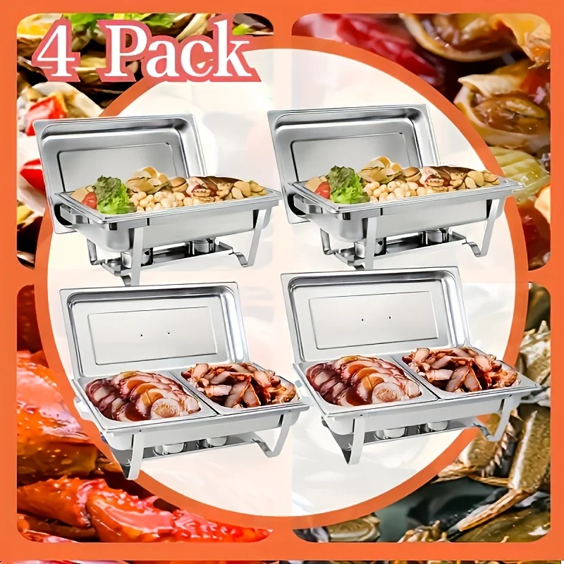 Family Stainless Steel Heat Preservation Chafing Dish Buffet, Buffet Stove, Restaurant Buffet Heat Preservation Stove, Food Heating Stove With Cover Food Warmer Food Pans Restaurant Catering Parties Weddings, Only For Cooking
Family Stainless Steel Heat Preservation Chafing Dish Buffet, Buffet Stove, Restaurant Buffet Heat Preservation Stove, Food Heating Stove With Cover Food Warmer Food Pans Restaurant Catering Parties Weddings, Only For Cooking