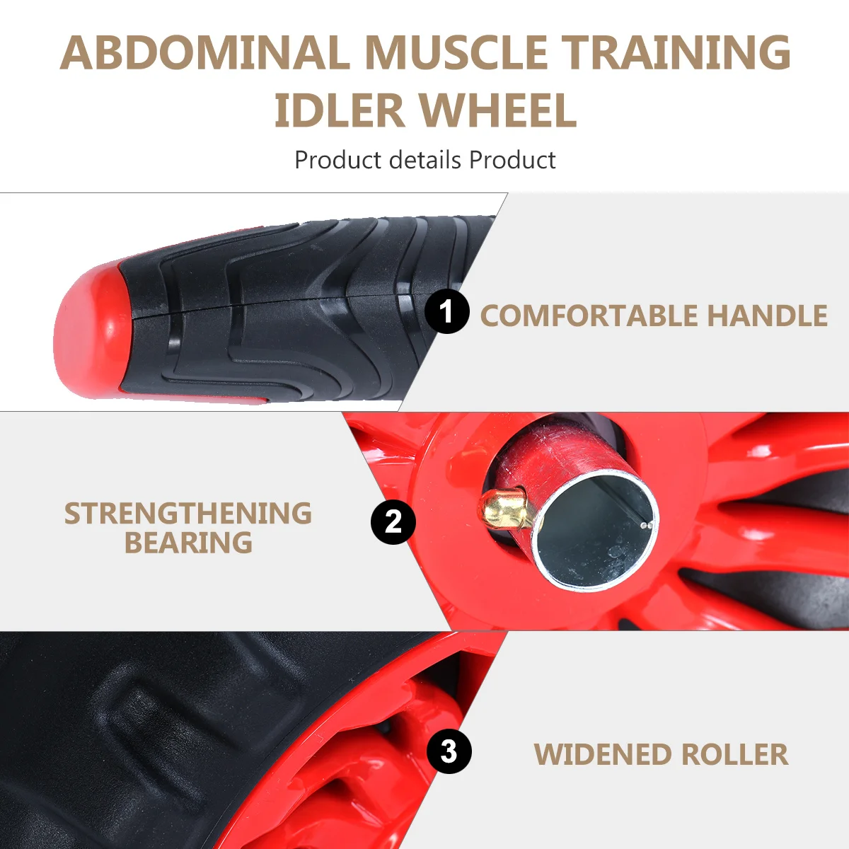 Widen Abdominal Exercise Roller Red Black Pad Anti-Skid Core Training Wheel for ABS Back Shoulders Fitness Workout
Widen Abdominal Exercise Roller Red Black Pad Anti-Skid Core Training Wheel for ABS Back Shoulders Fitness Workout