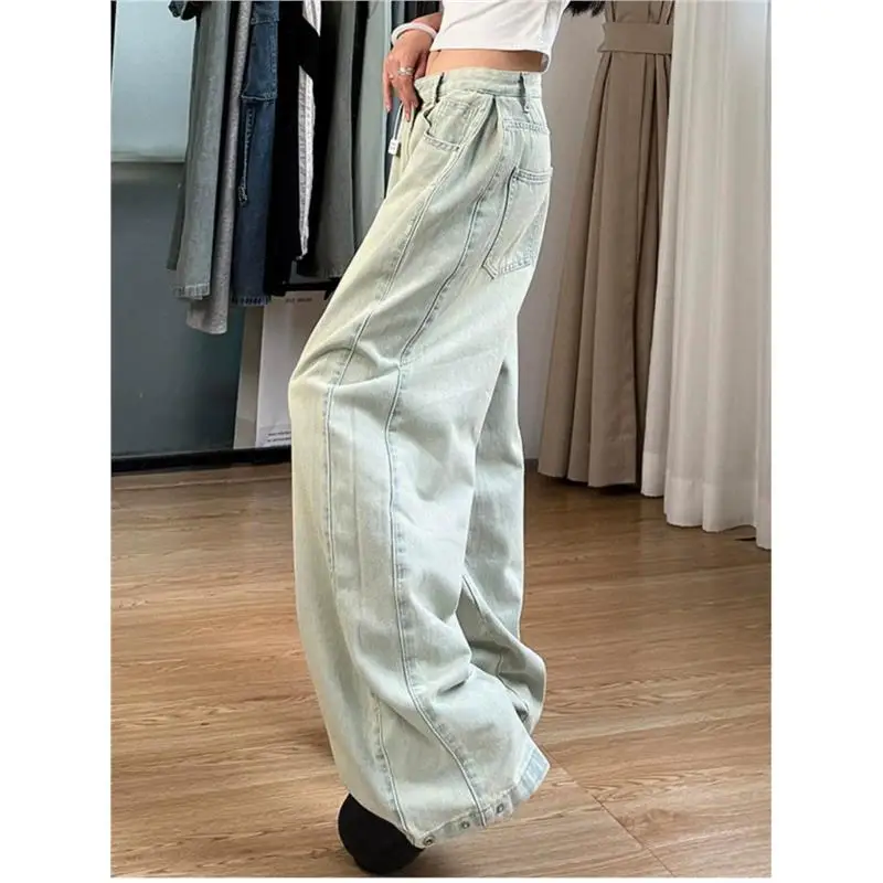 Retro Light Waed Wide Leg Jeans Women's High Waist Loose Slim Straight Floor-Length Pants Spring New Sle Casual Trousers
Retro Light Waed Wide Leg Jeans Women's High Waist Loose Slim Straight Floor-Length Pants Spring New Sle Casual Trousers