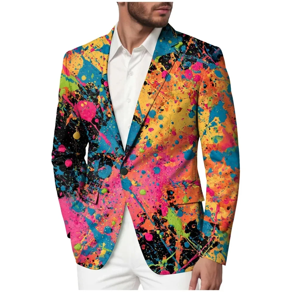 Men's Suit Carnival Festival Gentleman Man Business Casual Suits Coats Fashion Print Mens s Male Clothing
Men's Suit Carnival Festival Gentleman Man Business Casual Suits Coats Fashion Print Mens s Male Clothing