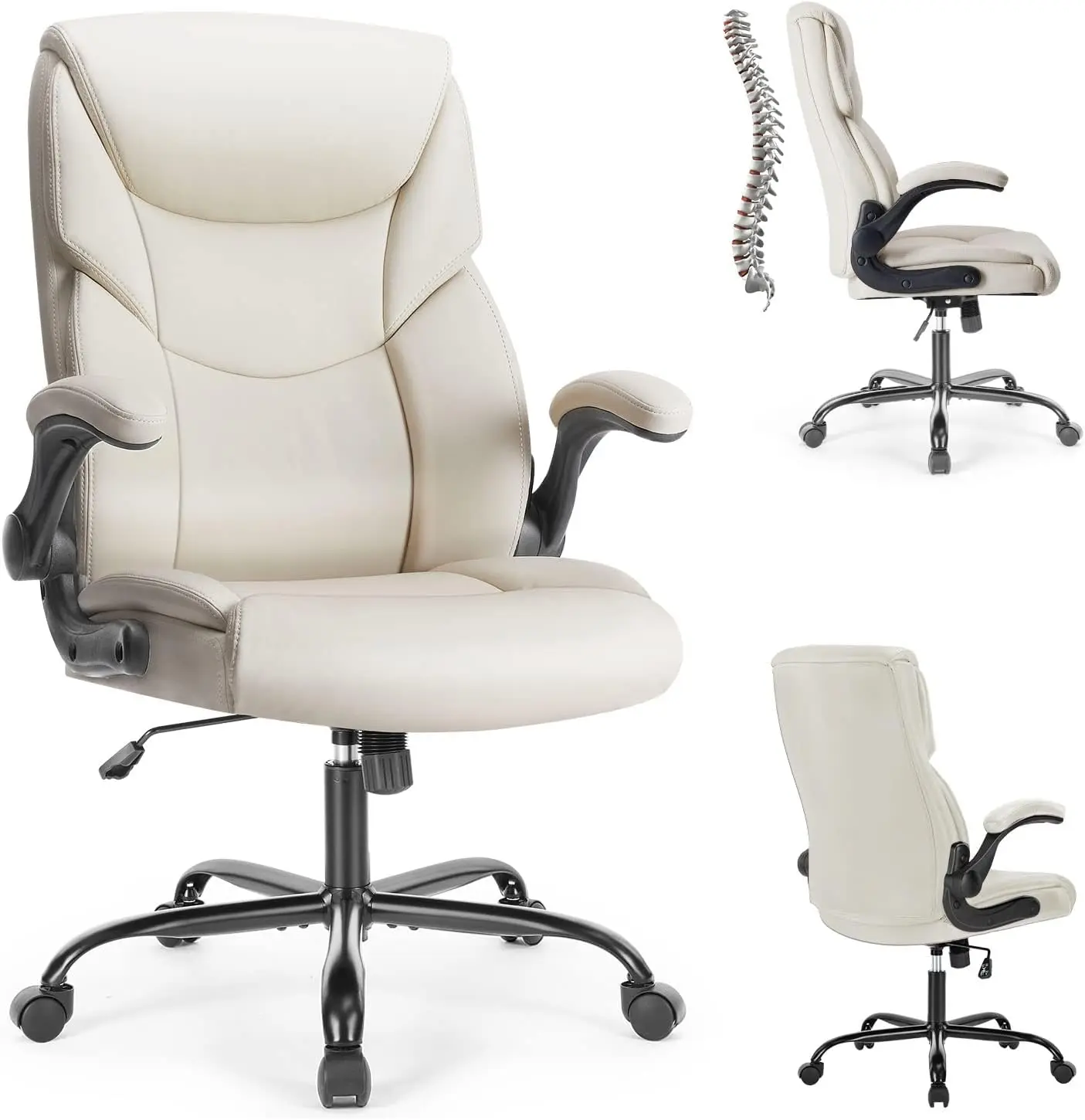 Computer Gaming Chair, Ergonomic Office Chair Heavy Duty Task Desk Chair With Flip-Up Arms, Pu Leather, Adjustable Swivel
Computer Gaming Chair, Ergonomic Office Chair Heavy Duty Task Desk Chair With Flip-Up Arms, Pu Leather, Adjustable Swivel
