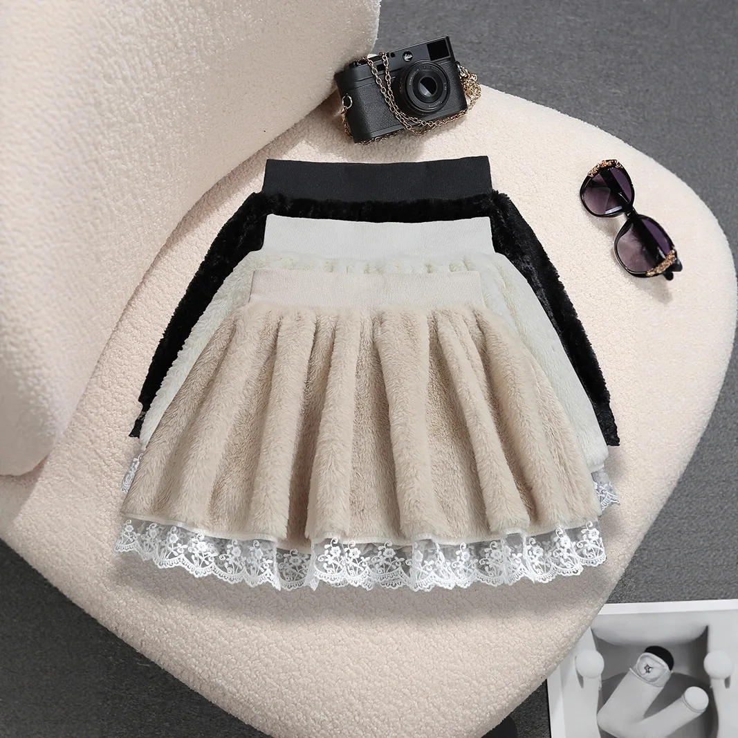 Кружевная плюшевая юбка-пачка в корейском стиле с эластичной талией, мягкая, как воск, для женщин
Кружевная плюшевая юбка-пачка в корейском стиле с эластичной талией, мягкая, как воск, для женщин