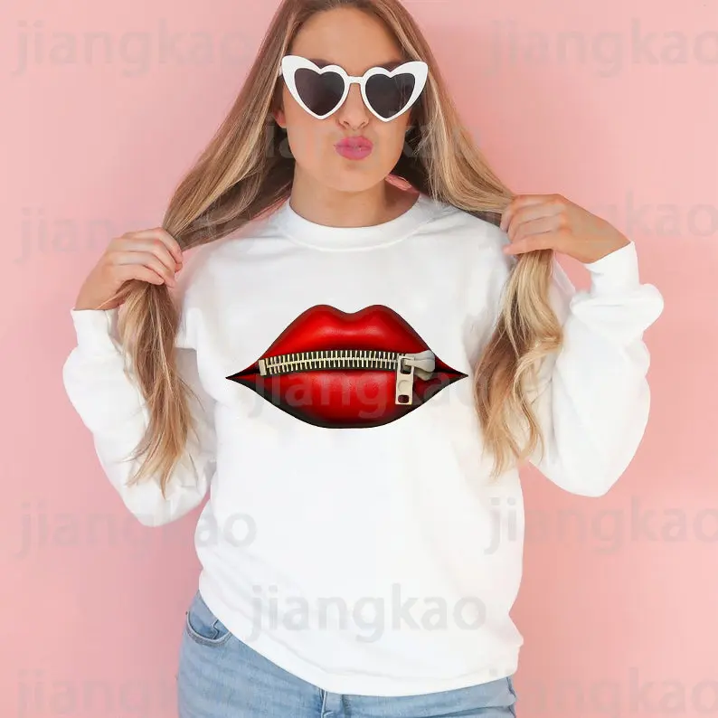 Cool Streetwear Female Fleece Sweatshirts Lip Zipper Print Women Autumn Spring Winter Hoodies Harajuku O Neck Pullover Hoody Top
Cool Streetwear Female Fleece Sweatshirts Lip Zipper Print Women Autumn Spring Winter Hoodies Harajuku O Neck Pullover Hoody Top